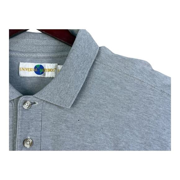 Vintage Universal Studios Polo Shirt XL Gray Crest Embroidered Logo 90’s Y2k - Picture 5 of 14